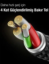 Baseus Glimmer Series iPhone Lightning to USB Hızlı Data Şarj Kablosu 1mt thumbnail 8