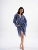 Gökkuşağı Peştemal Bornoz Model Plaj Elbisesi - 10