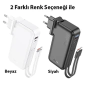 Coofbe Dahili Type-C Kablolu Ve İphone Kablolu 22.5W 10000 Mah Powerbank Ve Priz Girişli Şarj Cihazı - 3