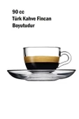 Paşabahçe 97984 Espresso Fincan-Türk Kahve Fincan Takımı 6'lı 90 cc - 2