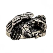 Kartal Figürlü Gümüş Yüzük 240053205G08Y thumbnail 2