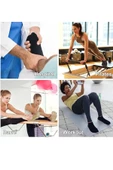 3 lü Kadın Bambu Görünmez Pilates Çorap Kaydırmaz Noktalı Dikişsiz - 7
