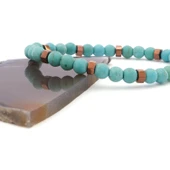 Turkuaz Firuze Doğal Taş Erkek Bileklik EBLK-370 thumbnail 4