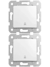 Viko Linnera Zil Anahtarı Beyaz (Çerçeve Dahil) 90440006 (2 Adet) thumbnail 1