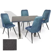 Karanfil Werzalit - Çırağan Masa Takımı (70x120) - (Grey Marble - Mavi) - 1