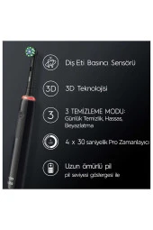 Oral-B Pro 3 - 3900 - Siyah Beyaz 2li Şarj Edilebi thumbnail 2