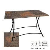 Modern Katlanır Werzalit Tabla Masa (80X120) - Metalic Oxid 1 - 1