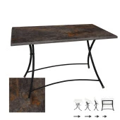 Modern Katlanır Werzalit Tabla Masa (80X120) - Metalic Oxid 3 - 1