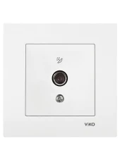 Viko Karre Uydu Prizi F Konnektörlü Geçişli 10dB Beyaz (Çerçeve Dahil) 90967038 thumbnail 2