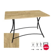 Modern Katlanır Werzalit Tabla Masa (70x120) - Avalone Pine - 1