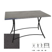 Modern Katlanır Werzalit Tabla Masa (70x120) - Grey Marble - 1