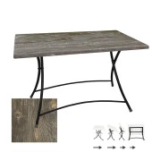 Modern Katlanır Werzalit Tabla Masa (70x120) - Old Pine - 1