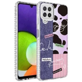 M12 Uyumlu  Uyumlu KılıfAirbag Kenarlı Renkli Desenli Silikon Elegans Kapak thumbnail 1