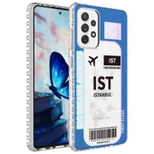 A33 5G Uyumlu  Uyumlu KılıfAirbag Kenarlı Renkli Desenli Silikon Elegans Kapak thumbnail 1