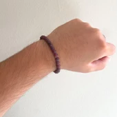 Ametist Doğal Taş Erkek Bileklik EBLK-382 thumbnail 2