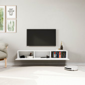 1220 DORE 3 KAPAKLI KULPSUZ 150 CM TV ÜNİTESİ BEYAZ - 5