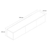 1220 DORE 3 KAPAKLI KULPSUZ 150 CM TV ÜNİTESİ BEYAZ - 7