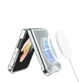 Z Flip 4 Uyumlu  Uyumlu KılıfWireless Şarj Özellikli Airbagli Kıpta Anti Shock Magsafe Kapak thumbnail 3