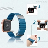 ​​​Watch 7 45mm KRD-78 PU Deri Kordon Strap Kayış - 3