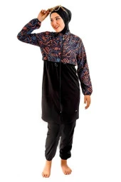 Tesmay 22110 Dijital Desenli 2 Li  Tesettür Mayo thumbnail 1