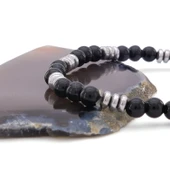 Siyah Oniks Doğal Taş Erkek Bileklik EBLK-396 thumbnail 4