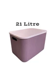 21 Lt Storage Mor Dolap Içi Düzenleyici, Oyuncak Ve Çamaşır Sepeti, Saklama Kutusu thumbnail 1