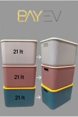 3 Adet Mix 21 Lt Storage Çok Amaçlı Dolap Içi Düzenleyici, Oyuncak Ve Çamaşır Sepeti, Saklama Kutusu - 4