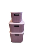 3 Adet MOR 6.2-13-21Lt Storage Çok Amaçlı Dolap Içi Düzenleyici,Saklama Kutusu thumbnail 4