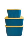 3 Boy Set Yeşil 6.2 - 13 - 21 Lt Storage Çok Amaçlı Dolap Içi Düzenleyici,saklama Kutusu - 2