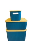 3 Boy Set Yeşil 6.2 - 13 - 21 Lt Storage Çok Amaçlı Dolap Içi Düzenleyici,saklama Kutusu - 5