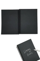 Siyah Defter Motivasyon Sözlü Never Siyah Yapraklı A6 Not Defteri - 1 Adet thumbnail 4