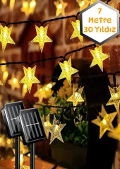 Su Geçirmez Solar Güneş Enerjili 8 Fonksiyonlu Günışığı 7 Metre 30 Yıldızlı Led Aydınlatma - 7