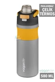 Vagonlife 580 ML Çelik Termos Pipetli/Pipetsiz(Rahat İçim) Kaydırmaz Gövde-FFVGN033580ML - 2
