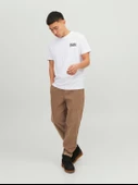 JACK JONES Yazılı Erkek Bisiklet Yaka Tişört 12151955 - 3