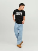 JACK JONES Yazılı Erkek Bisiklet Yaka Tişört 12151955 thumbnail 4