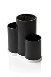 3 Bölmeli Kaşıklık - Şef Bıçaklık Standı Siyah - 2