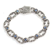 925 Ayar Gümüş Antik Roma Zincir Bileklik thumbnail 1