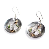 925 Ayar Gümüş Çanaklı Sarı Mineli Yaprak Model Küpe thumbnail 1