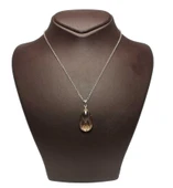 925Ayar Gümüş Smoky Quartz Damla Taşlı Kolye thumbnail 7