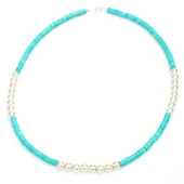 925 Ayar Gümüş Turkuaz Taş Kolye thumbnail 2