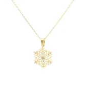 925 Ayar Gümüş Kar Tanesi Kolye thumbnail 3