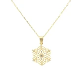 925 Ayar Gümüş Kar Tanesi Kolye thumbnail 1