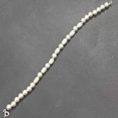 925 Ayar Gümüş Top ve Badem Bileklik thumbnail 1