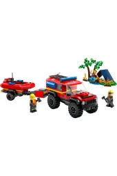 ® City 4x4 Kurtarma Botlu İtfaiye Kamyonu 60412 -  Yaratıcı Oyuncak Yapım Seti (301 Parça) - 1