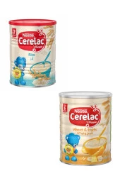 NESTLE Cerelac Wheat And Fruits (Buğday Ve Meyve) 400 Gr + Nestle Cerelac Rice 400 Gr (Orjinal) - 1