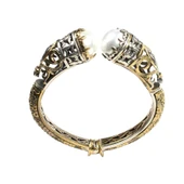 925 Ayar Gümüş Konstantinapol Tasarım İncili Bilezik thumbnail 4