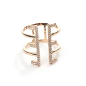 925 Ayar Gümüş E Harfi Tasarım Yüzük thumbnail 7