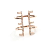 925 Ayar Gümüş E Harfi Tasarım Yüzük thumbnail 6