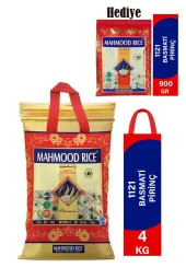 MAHMOOD RICE 1121 Basmati Pirinç 4 Kg 1121 Basmati Pirinç 900 Gr Hediye thumbnail 1