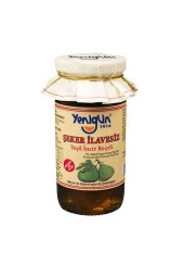 YENİGÜN Şeker İlavesiz Yeşil İncir & Şeftali Reçeli 290 Gr + Süt Reçeli (270 Gr) - 2